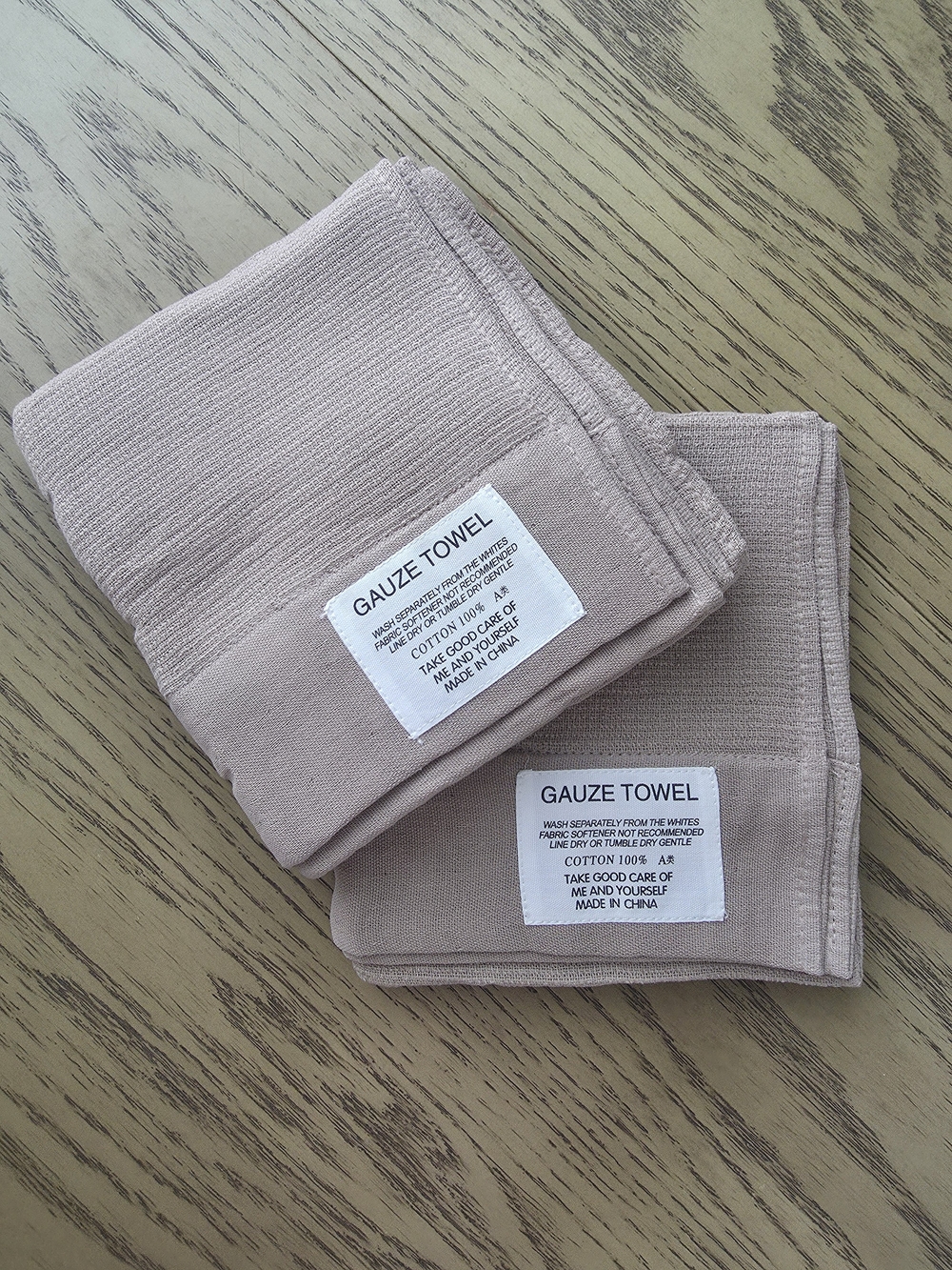 2 Gauze Hand Towels 100% Cotton